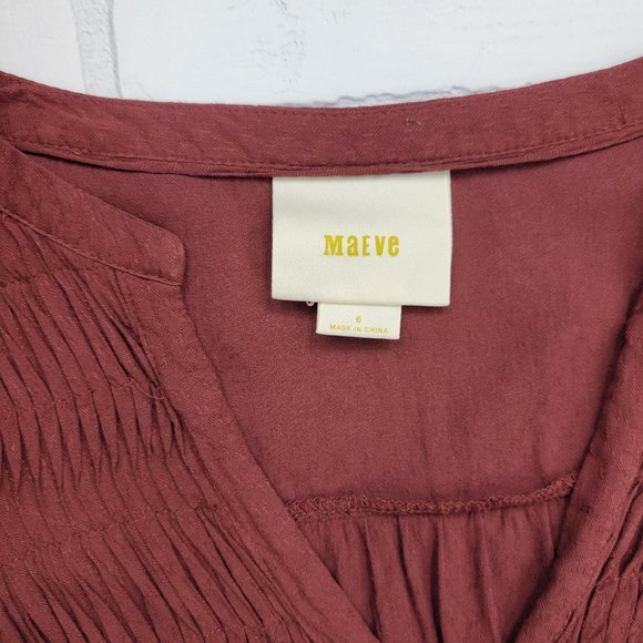 Anthropologie | Maeve Pintuck Peasant Boho Blouse - Picture 3 of 4